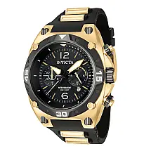 Relgio Masculino Aviador - 50mm. Preto. Ouro 40293