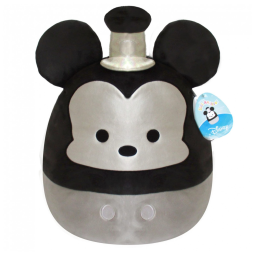 Pelúcia Steamboat Willie Mickey Mouse de 35 cm Colecionável e Super Macio para Crianças, Squishmallows SQK0489, Preto
