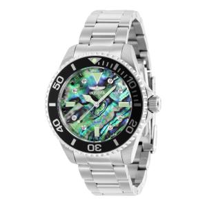 Relógio feminino Invicta Pro Diver 0,03 Carat Diamond com mostrador abalone , aço 39293