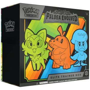 Elite Trainer Box Pokémon TCG Scarlet & Violet Paldea Evolved com 9 Boosters e Carta Promo Pikachu