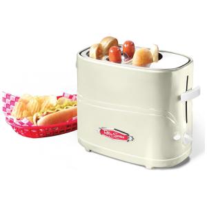 Máquina de Hot Dog e Torradeira Retrô até 2un Por Vez em Aço Inoxidável, 110V 900W, Nostalgia, Creme