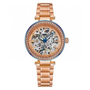 Relógio Automático Stuhrling Elegance 4039, 36 mm, Moldura e Pulseira em Ouro Rosa 18k