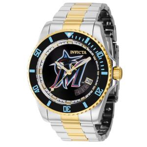 Relógio Masculino Automático Invicta MLB Miami Marlins, Aço, Ouro 42993