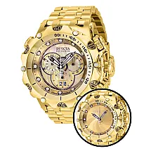 Relógio Masculino Reserve Venom Shutter com Mostrador em Madrepérola, Invicta 35993, Dourado