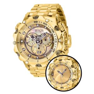 Relógio Masculino Reserve Venom Shutter com Mostrador em Madrepérola, Invicta 35993, Dourado