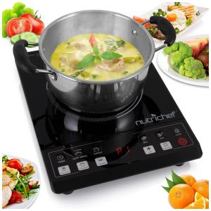 Cooktop Elétrico Infra Vermelho em Vidro Cerâmico com Display LCD, 1200W 110V, NUTRICHEF PKST14.5, Preto