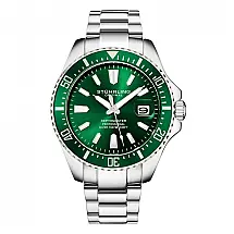 Relógio Masculino Stuhrling 3950A Quartzo 42mm, Prata e Verde
