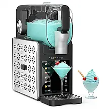 Máquina de Slush Raspadinha CROWNFUL 3,0L 6 Programas Sorvete Soft Sem Gelo Auto Limpeza 110V