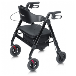 Andador Rollator com Assento, Suporta até 204Kg, Leve e Resistente, Ideal para Idosos e Adultos Bariátricos, Dobrável e com Freios -