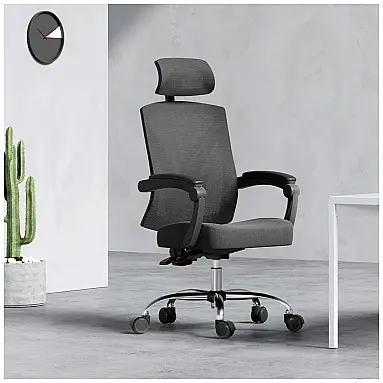 Cadeira ergonômica de escritório, preta,