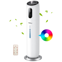 Umidificador Ultrassônico Portátil 9L até 48H com Controle Remoto, 110v, TEBILD YH01, Branco