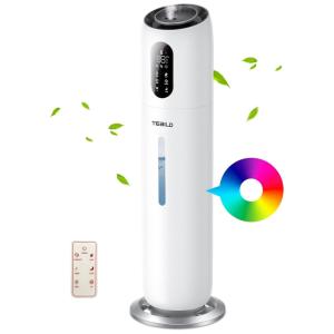 Umidificador Ultrassônico Portátil 9L até 48H com Controle Remoto, 110v, TEBILD YH01, Branco