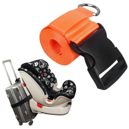Cinto para Bebê Conforto Adaptável em Bagagens, 1 Un, DIRAWOR, Laranja