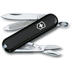 Canivete Multifuncional 7 Funções em Aço Inoxidável, Victorinox Classic SD, Preto