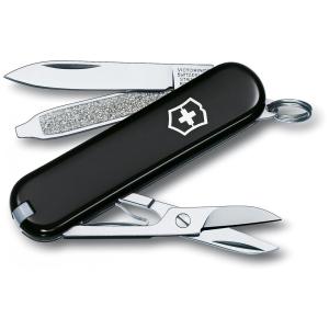 Canivete Multifuncional 7 Funções em Aço Inoxidável, Victorinox Classic SD, Preto