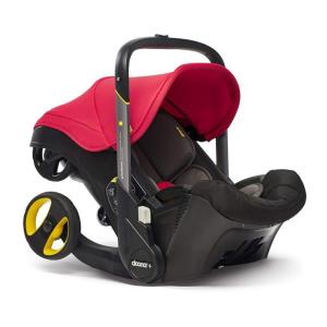 Cadeira de Bebê para Carro 2 em 1 com Rodas para Transporte e Cinto Reforçado, Ideal para Recém Nascidos, DOONA SP101 10 031 003, Vermelho