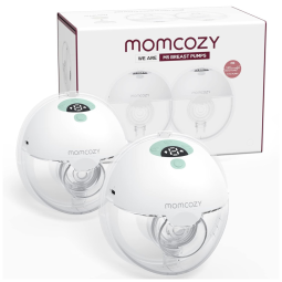 Bomba Tira Leite Vestível com Flange Dupla Selada, 3 Modos, 9 Níveis e Tamanho 24mm, 2 Unidades, Momcozy, Verde