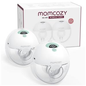 Bomba Tira Leite Vestível com Flange Dupla Selada, 3 Modos, 9 Níveis e Tamanho 24mm, 2 Unidades, Momcozy, Verde