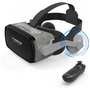 Óculos VR Realidade Virtual com Fone de Ouvido e Controle, UYGHHK, Preto