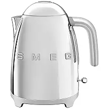 Chaleira Elétrica Retrô anos 50, 1.7L, 1500W, Aço Inoxidável Escovado, SMEG KLF03SSUS, Prateado