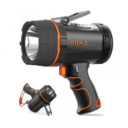 Lanterna LED Recarregável 2000 Lúmens 20W á Prova d com Cabo USB, GOODSMANN, Preto