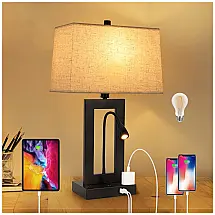 Luminária de Mesa Moderna Clássica em Metal, TRLIFE TL Rec TS 1P, Dourado
