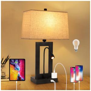 Luminária de Mesa Moderna Clássica em Metal, TRLIFE TL Rec TS 1P, Dourado