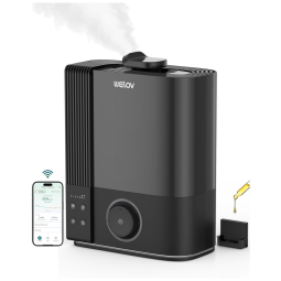 Umidificador Ultrassônico 6L com Enchimento Superior, Difusor de Óleo Essencial e Controle por APP e Voz para Ambientes até 46m², 110V