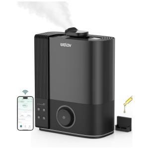 Umidificador Ultrassônico 6L com Enchimento Superior, Difusor de Óleo Essencial e Controle por APP e Voz para Ambientes até 46m², 110V