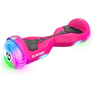 Hoverboard Elétrico com Autoequilíbrio, Velocidade Máxima 9 km, h, Farol LED, 250W, Gotrax, Rosa