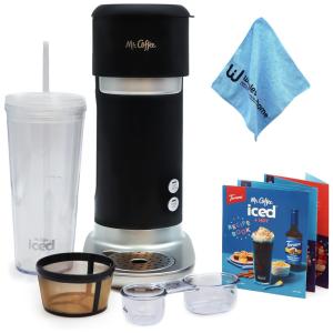 Máquina de Café Mr. Coffee para café gelado, serve uma dose, inclui copo reutilizável de 650 ml, filtro e pano Wholesalehome.