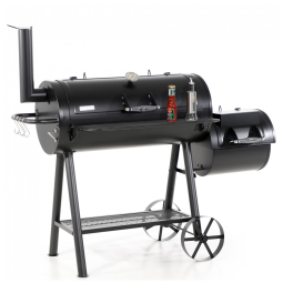 Churrasqueira e Defumador a Carvão com Rodas, Cor, CAPTIVA DESIGNS, Preto