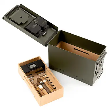 Humidor Militar CASE ELEGANCE Verde