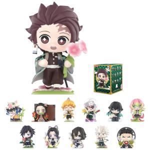 Blind Box, Caixa Surpresa,Mini Figuras de Ação da Série POP MART Kimetsu no Yaiba Birth Flower, Embalagem Surpresa com Miniaturas de Design