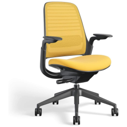 Cadeira de Escritório Ergonômica Giratória com Suporte Lombar e Altura Ajustáveis, STEELCASE 435A00 5T24 5S18 6205 4ARM LUM CC, Vermelho