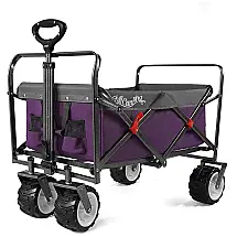 Carrinho Dobrável para Camping e Jardim, Capacidade 117kg, Chill camping, Roxo e Cinza