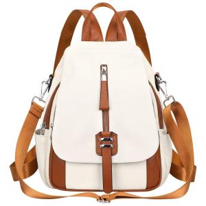 ALTOSY Mochila Feminina de Couro Conversível para Bolsa, Preta