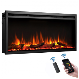 Lareira Elétrica de Embutir A45x101L com Controle Remoto, 110V , LegendFlame EF286, Preta