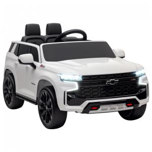Carro Elétrico Infantil Aosom Licensed Chevrolet Tahoe, Bateria 12V 7AH, Controle Remoto para Pais, Luzes LED, Música, Suspensão
