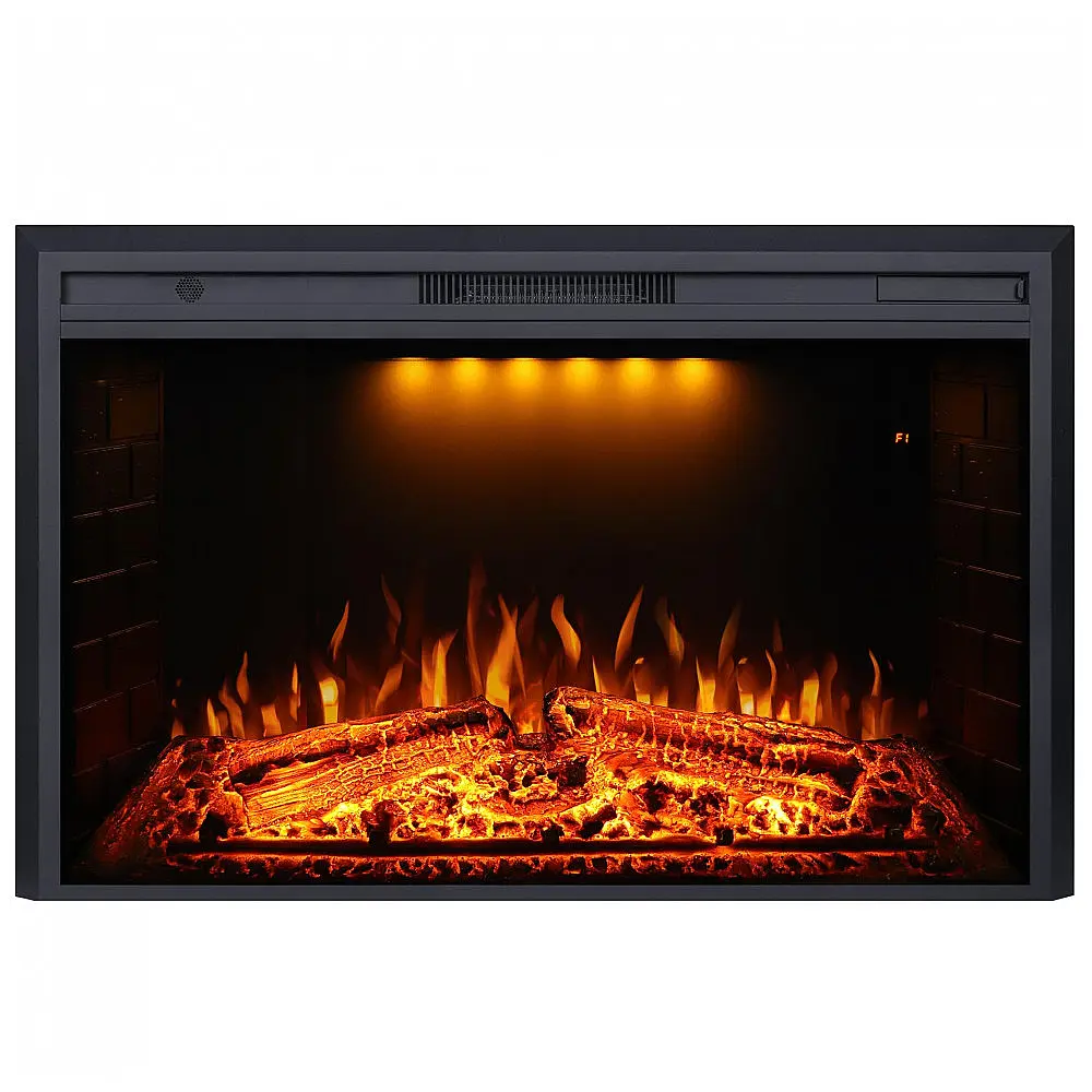 Lareira Elétrica Valuxhome 109x70cm 1500W Chamas LED Som Embutir 110V