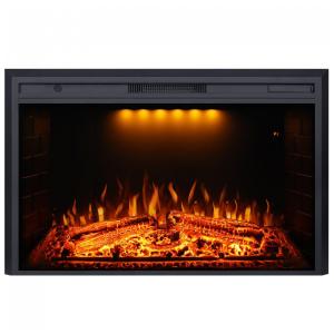 Lareira Elétrica de Embutir A69x109L com Controle Remoto e Proteção contra Superaquecimento, 1500W, 110v, VALUXHOME VEF40T, Preto