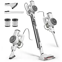 Aspirador de Pó com Sucção de 20 Kpa e Iluminação LED para Pisos Duros, 110V 600W Girnoor G165, Branco