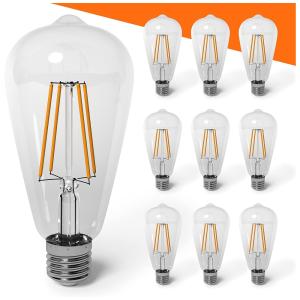 Lâmpada LED Vintage 500LM, 60W Frio 2700K, 10 Un, SUNLAKE LIGHTING, Branco