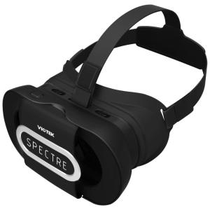 VIOTEK Óculos de Realidade Virtual 3D com Fones de Ouvido e Lente Azul para Celulares de até , Preto