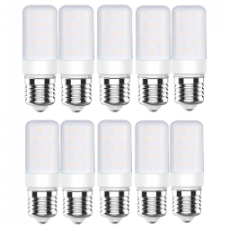 Kit 10 Lâmpadas LED Vela Milho 12W E27 Luz Quente 220V Econômicas para Iluminação Comercial, Residencial e Expositores, Alta Durabilidade