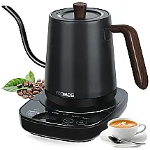 Chaleira Elétrica 800mL com Controle de Temperatura e 4 Modos, 1000W 110V, Fooikos, Preto