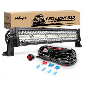 Barra LED Off Road a Prova dÁgua para Picapes e Caminhões, 480W 30V, Nilight, Preto
