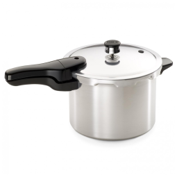 Panela de Pressão em Aluminio 5,6L com Indicador de Trava, 110V 1000W, Presto 01264, Prata