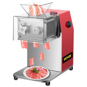 Fatiador de Frios Elétrico de Aço Inoxidável, 850W, 110v, VEVOR, Vermelho