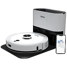 Aspirador de Pó Robô iHome com Conexão via APP WI FI, Auto Esvaziamento e Mapeamento Multinível, 110V, Branco